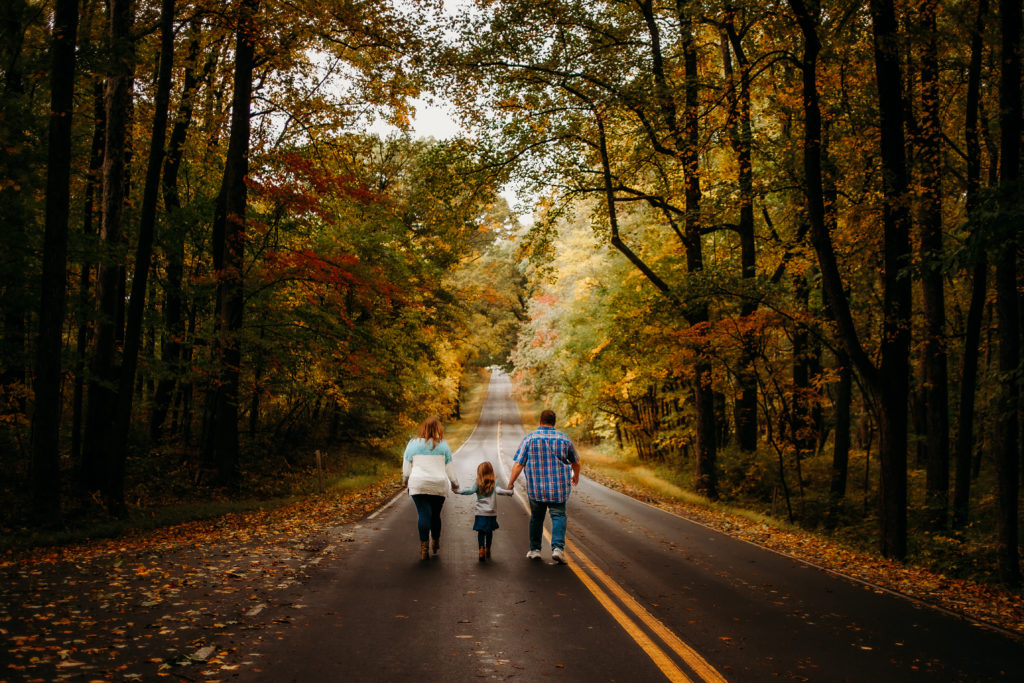 October Family Session - Shenandoah National Park - Fall Leaves | Blue Ridge parkway