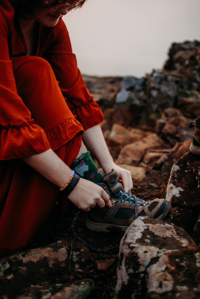 Fall graduation photos in the Blue Ridge Mountains