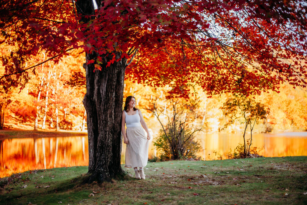 Fall graduation photos in the Blue Ridge Mountains