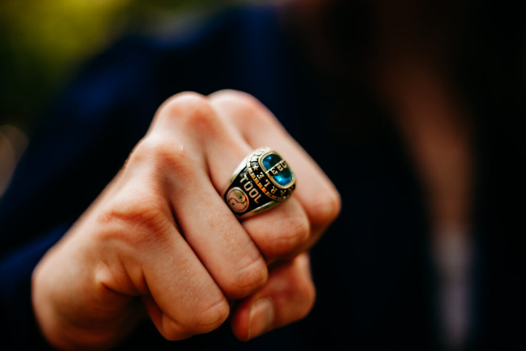 Cap and gown photos in the Blue Ridge Mountains